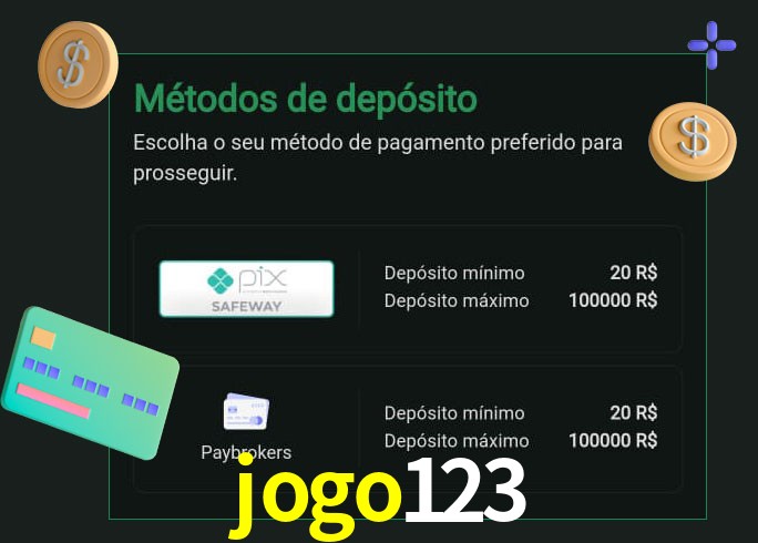O cassino jogo123 oferece uma grande variedade de métodos de pagamento